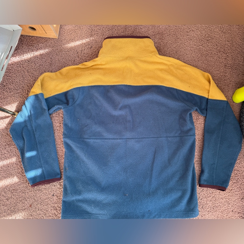 RARE cotopaxi abrazo fleece half zip jacket medium blue yellow color block ski - Picture 3 of 5